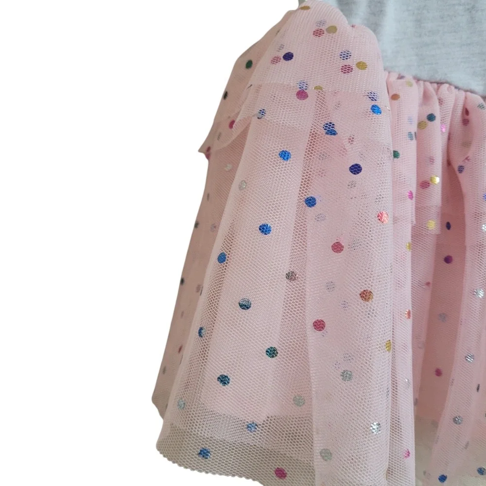 Rare Editions 12M Cupcake‎ First Birthday Dress Sequin Confetti Tulle Tutu